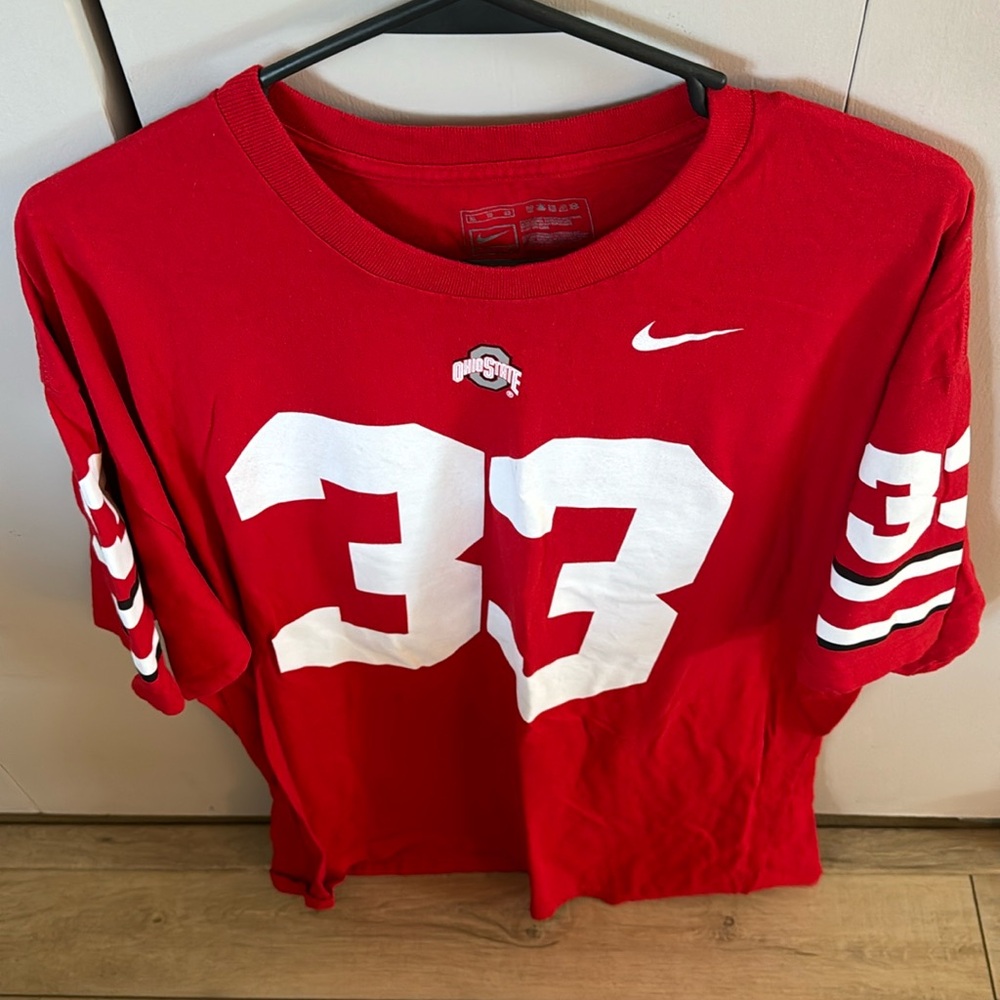 Ohio State Nike #33 Football T-Shirt Size XL